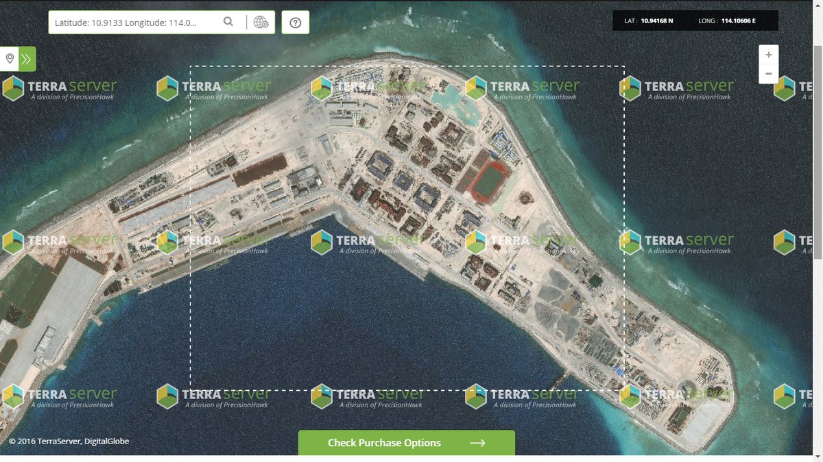 China Subi Reef. Reclamation processes at its finest. Operational AB, port and a huge base under contraction