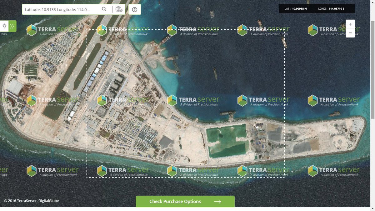 China Subi Reef. Reclamation processes at its finest. Operational AB, port and a huge base under contraction