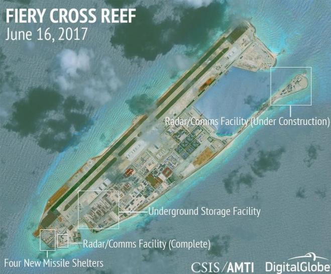 Philippines to protest to China over apparent airbase on manmade island    