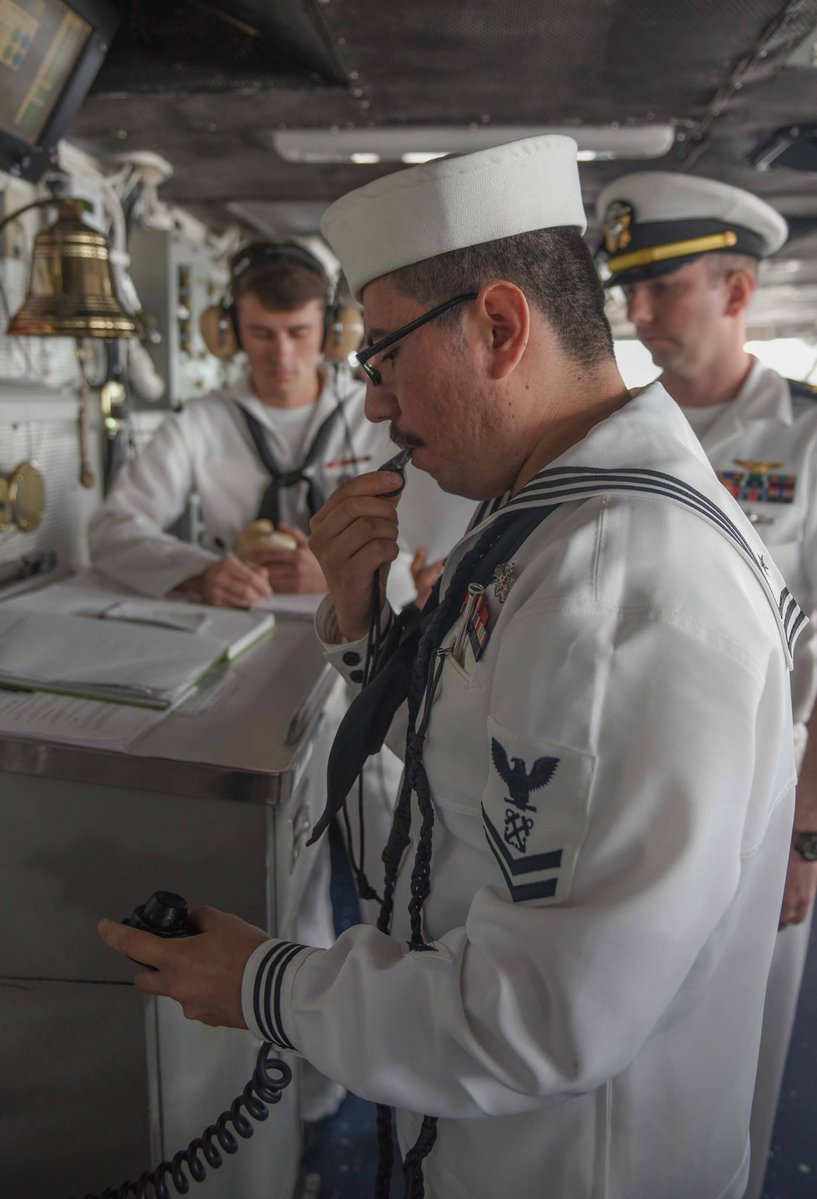 Underway: Shift colors. The Ronald Reagan Strike Group has departed Yokosuka, Japan for a Western Pacific patrol. Fair winds and following seas USSRonaldReagan, USSMustin, USSAntietam and USSChancellorsville.    