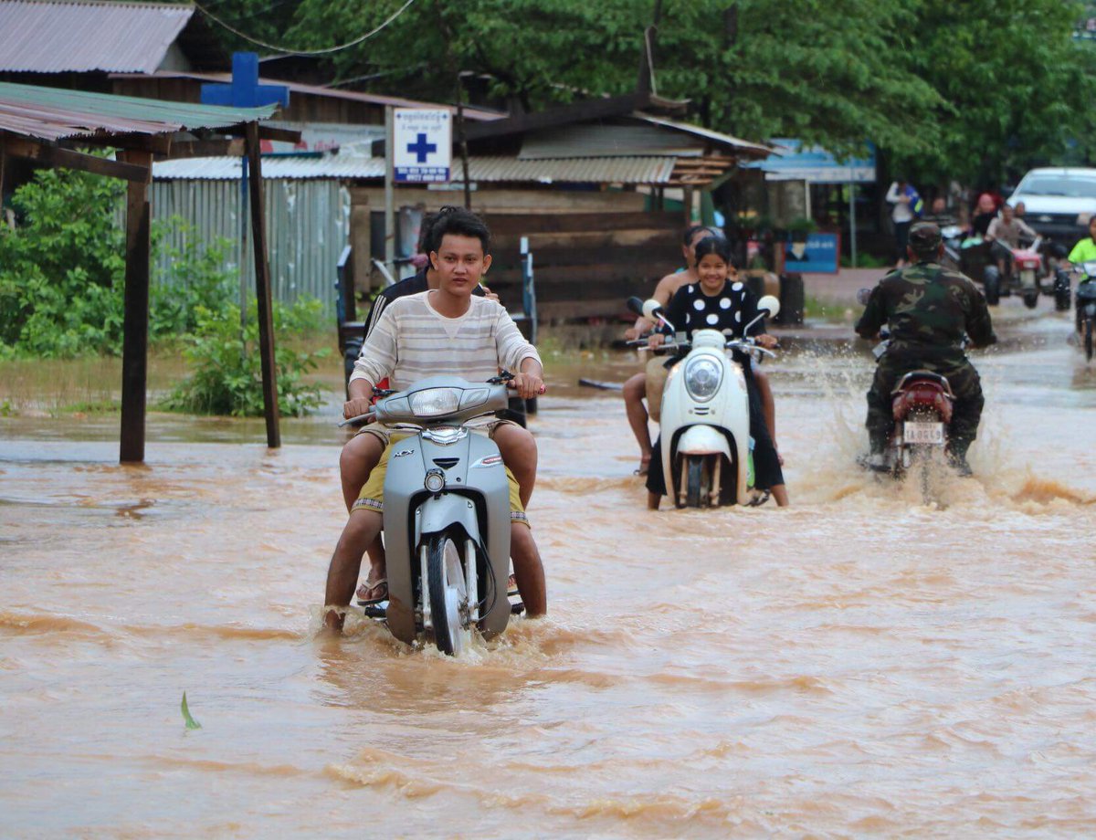 Siem Pang district of Cambodia's Stung Treng province is feeling affects from the Laos dam collapse, with some people are evacuated to higher ground today, according to the provincial administration