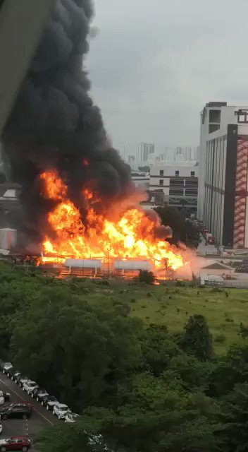 Fire outbreak at SPC company Jln Buroh