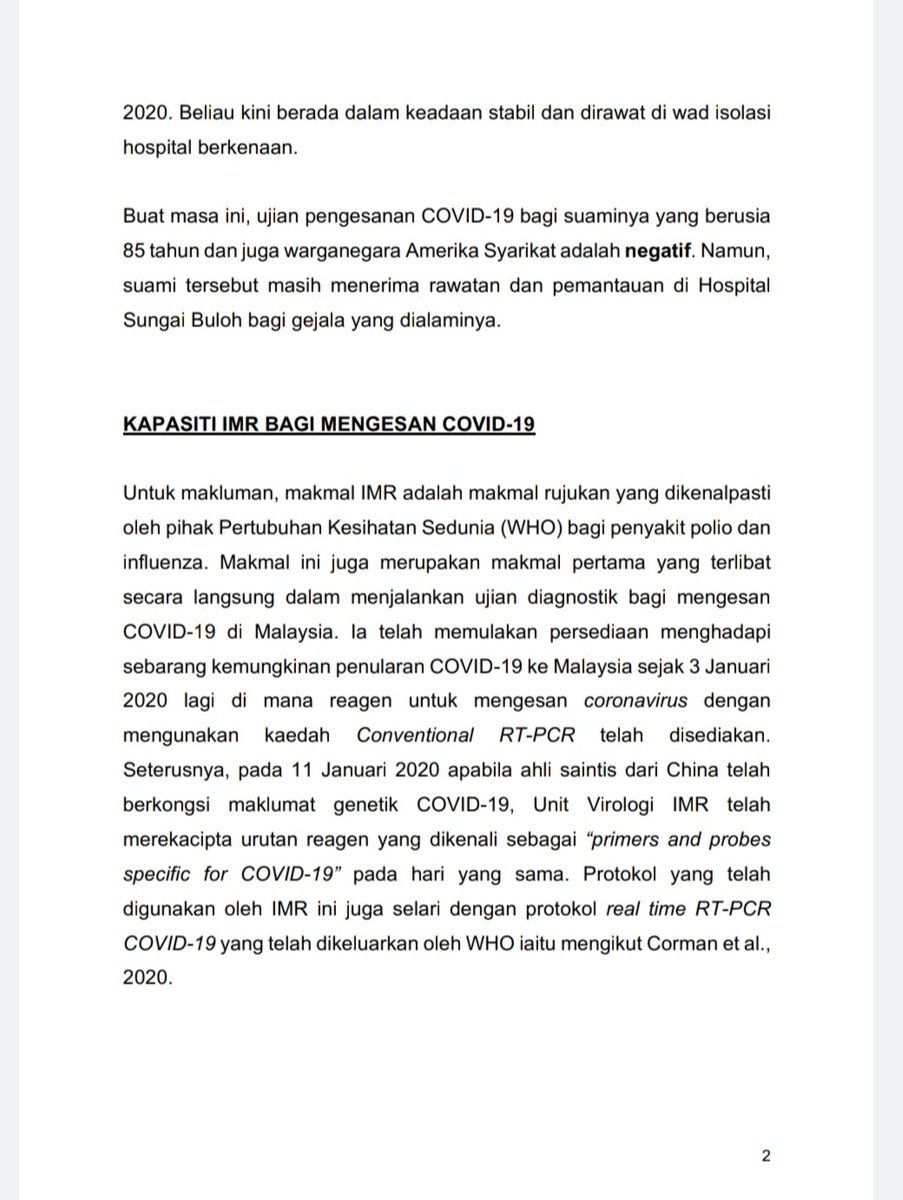 The 22nd COVID19 case in Malaysia involved an 83-year-old American woman. She was one of the 145 passengers on board a cruise to Malaysia to return home. Her husband confirmed COVID19 negative. Refer to the official statement of MOH