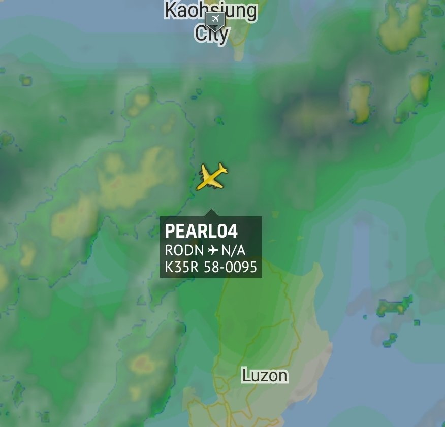 USAF  Boeing KC-135T Stratotanker  Spotted heading to the South China Sea  Departed from Kadena Air Base, Japan   PEARL04 58-0095