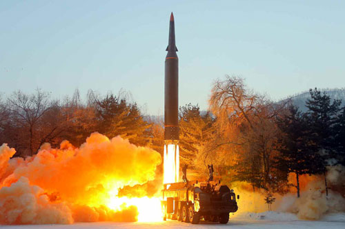 North Korean state media confirm North Korea conducted a hypersonic missile launch Wednesday. Picture via Rodong Sinmun
