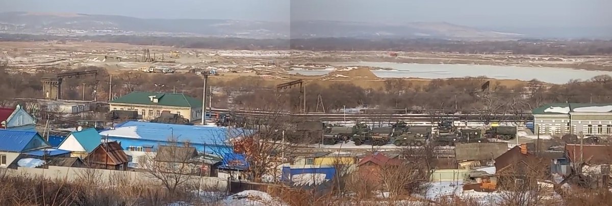 Photo of military equipment posted yesterday. Equipment at Razdol'noe, Primorsky Krai