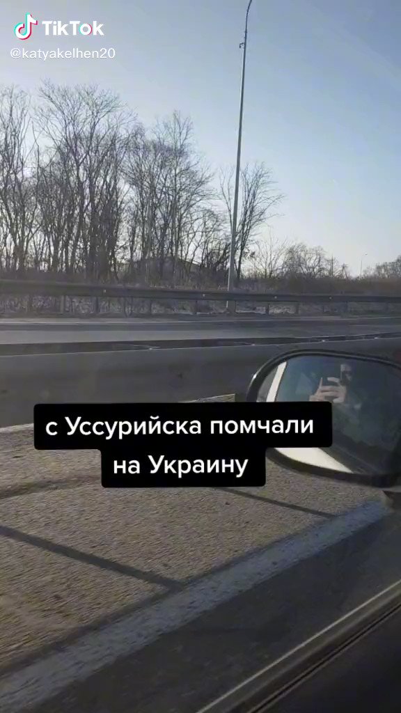 Military convoy was filmed near Ussuriysk, Primorskiy kray
