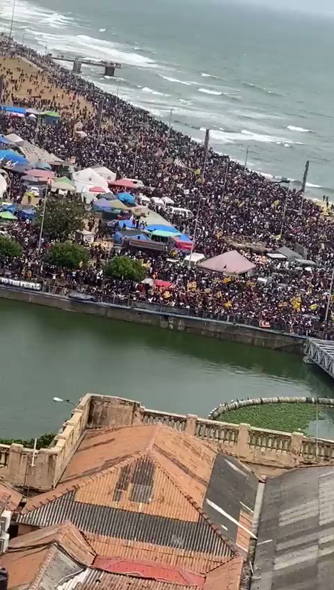 Colombo, Sri Lanka right now. The Presidential Palace has been stormed, President Gotabaya Rajapaksa is said to have fled