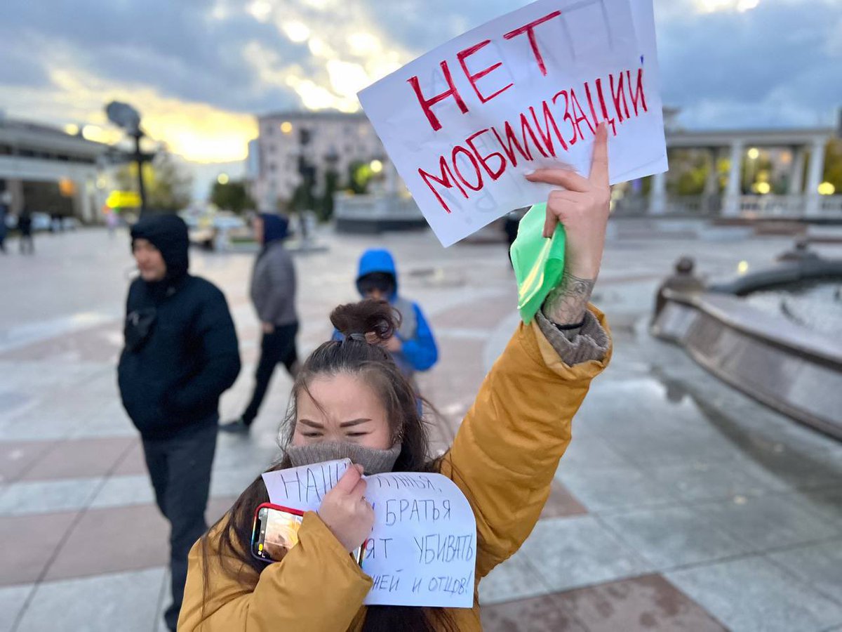 Protest against mobilisation in Ulan-Ude