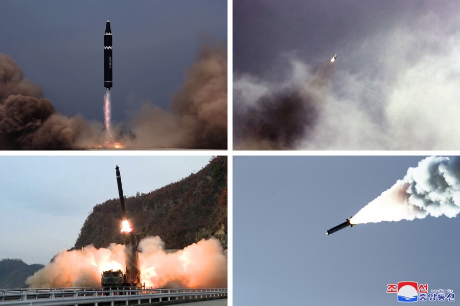 North Korean state media has released photos of its recent missile launches and artillery drills, including what appears to be a long-range ballistic missile and a previously unreported launch of a cruise missile.