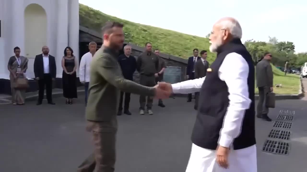 Treffen von Präsident Selenskyj und Premierminister Modi in Kiew