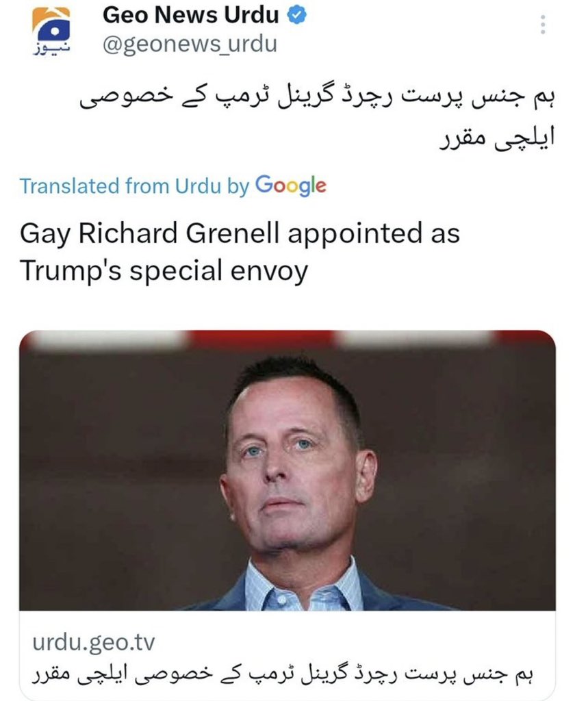 Trump's special envoy reiterates his calls for Pakistan to free former Prime Minister Imran Khan