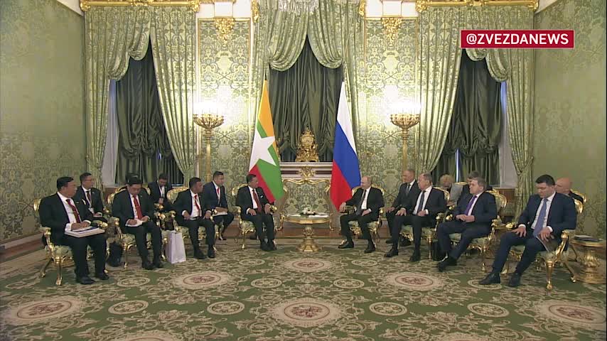 El primer ministro de Myanmar se reunió con Putin en Moscú