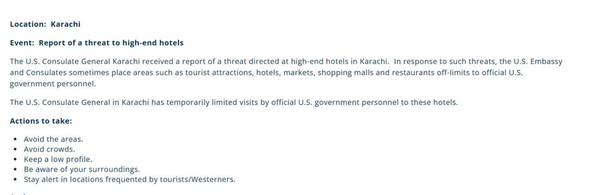 ABD, Pakistan'ın Karaçi kenti için yüksek alarma geçti