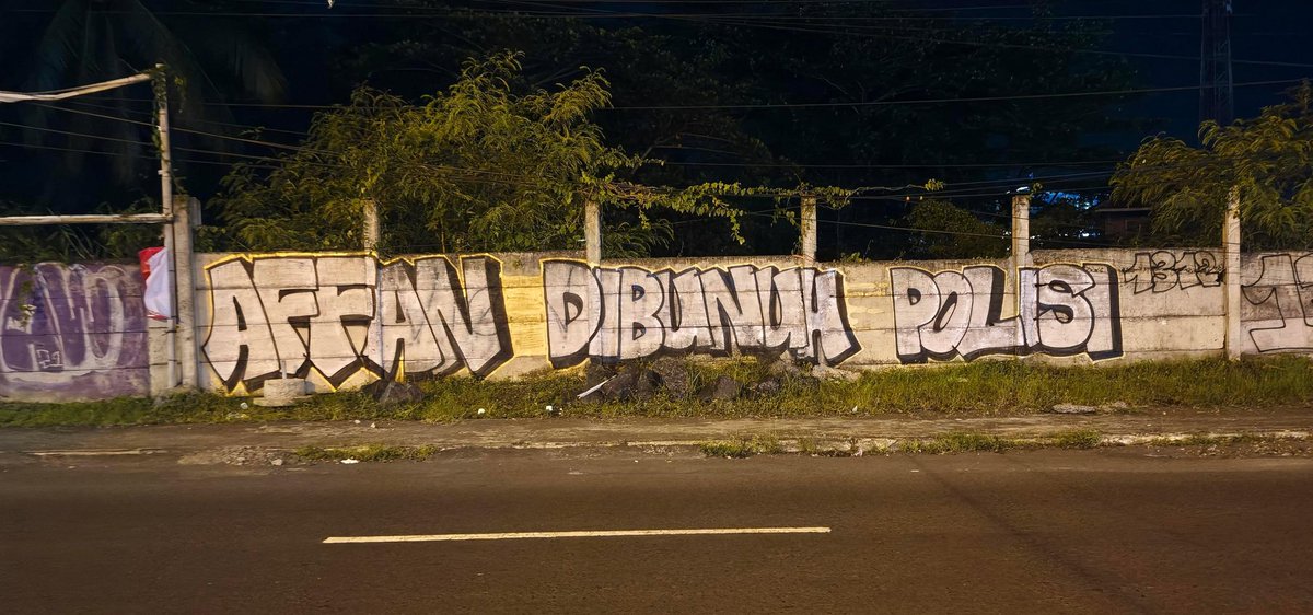 The police killed Affan Graffiti in Manado, Indonesia during the ongoing uprising following the police murder of 21-year-old delivery driver Affan Kurniawan during an anti-government protest