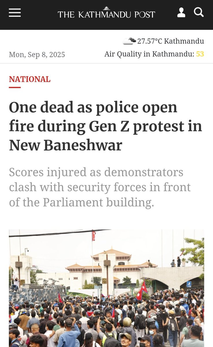 Nepal media says many are dead in protest; Protests reported in other parts of the countr