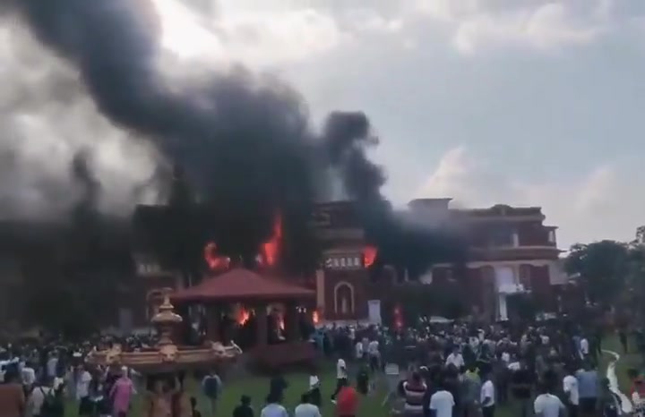 Nepal: Protesters in Nepal continue to burn government buildings.