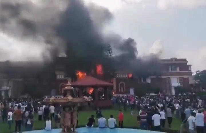 Nepal: Protesters in Nepal continue to burn government buildings.
