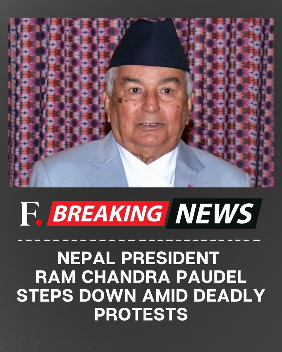 Nepal’s President Ramchandra Paudel has stepped down amid violent protests sweeping the country, according to local media reports. His resignation comes as unrest over corruption and social media ban intensifies, plunging the nation into deeper political turmoil