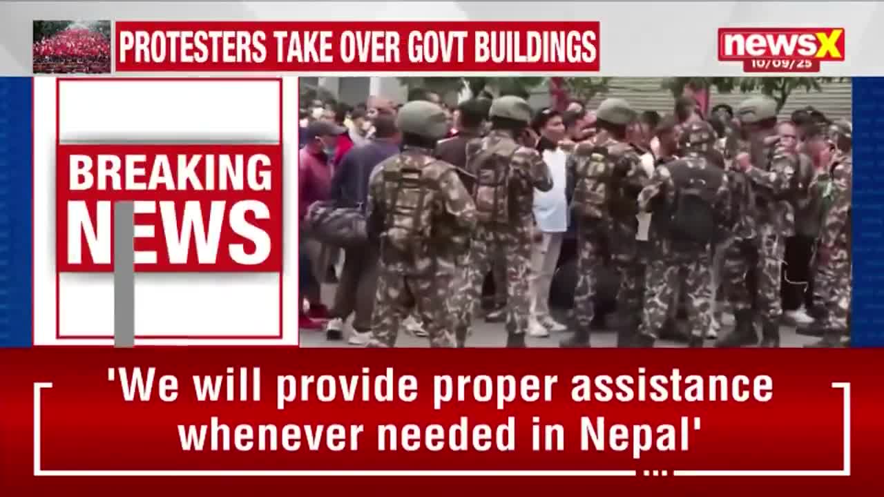 The Hilton Hotel in Kathmandu was left charred after violent protests in Nepal. The army has taken control of key areas, including the hotel and city streets, to restore order