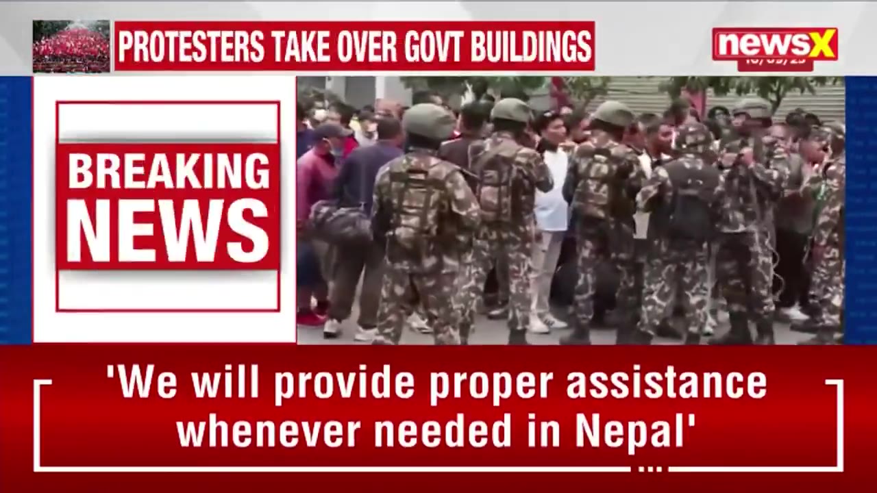 The Hilton Hotel in Kathmandu was left charred after violent protests in Nepal. The army has taken control of key areas, including the hotel and city streets, to restore order