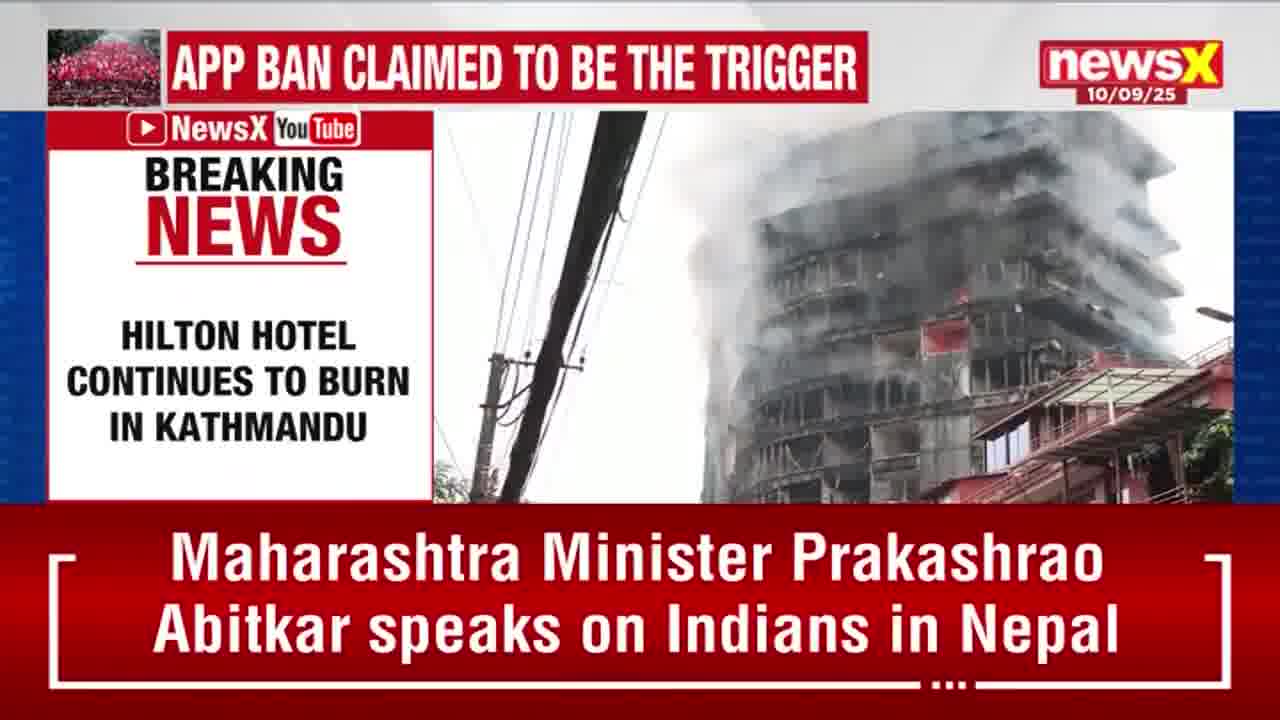 The Hilton Hotel in Kathmandu was left charred after violent protests in Nepal. The army has taken control of key areas, including the hotel and city streets, to restore order