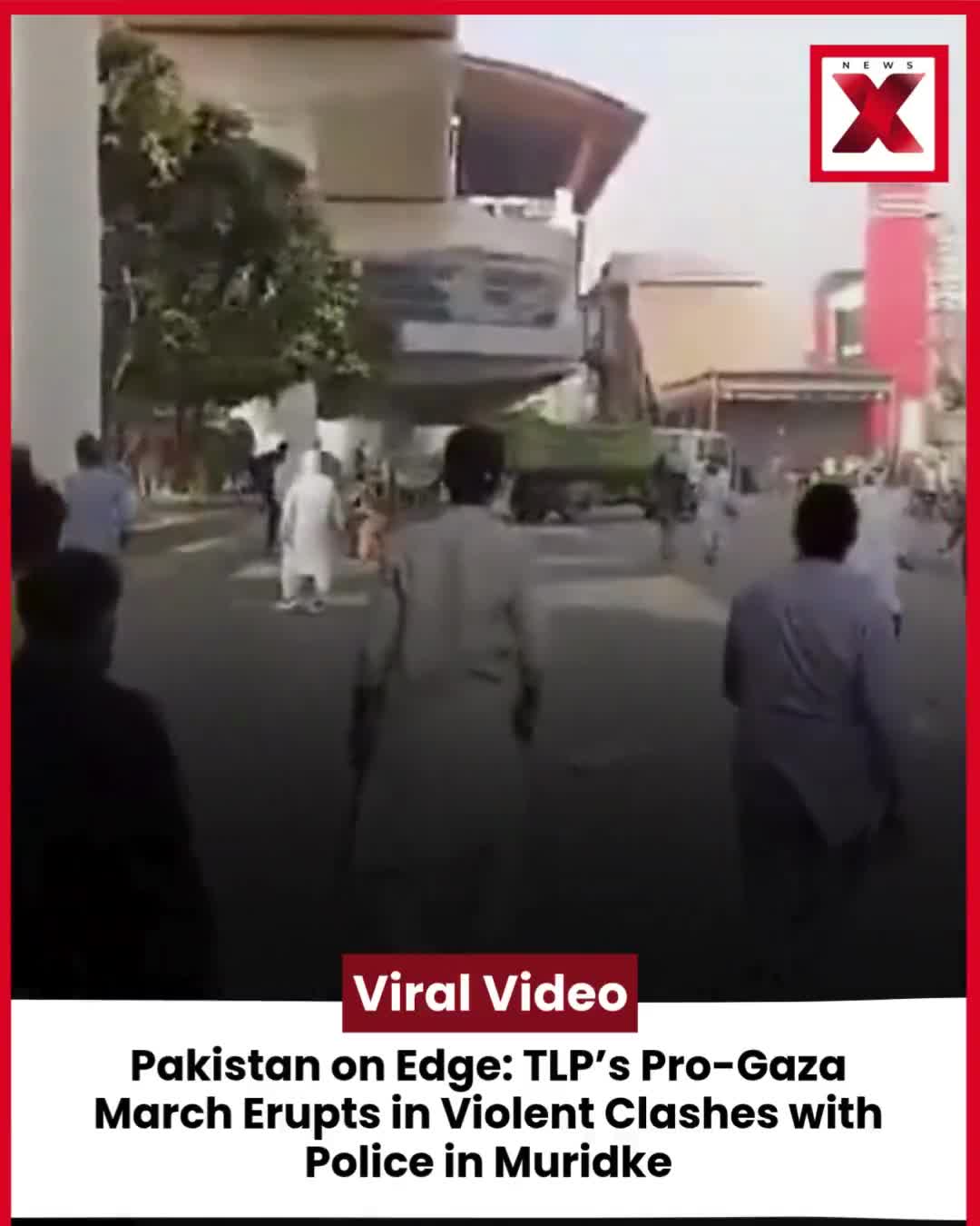 Tensions flared in Muridke as Tehreek-e-Labbaik Pakistan’s (TLP) Pro-Gaza rally turned violent, leading to fierce clashes with police. Authorities used tear gas to disperse protesters as chaos spread through the area. The situation remains tense amid growing unrest