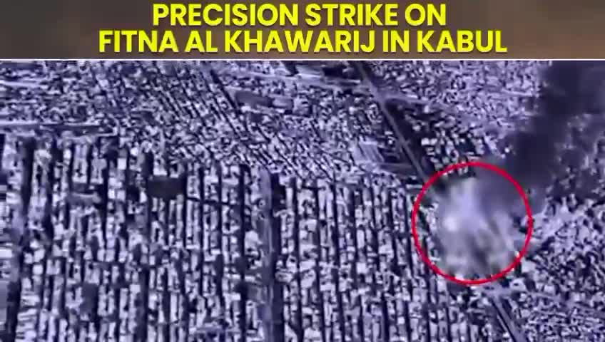 Paquistão divulga imagens de drones dos ataques aéreos de hoje em Cabul e Kandahar contra alvos do Talibã