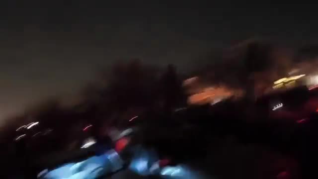 New footage from tonight showing massive crowds out in the streets of Mashhad