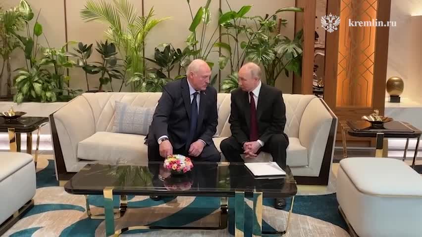 Putin met with Lukashenka on the sidelines of the EAEU summit in Astana.