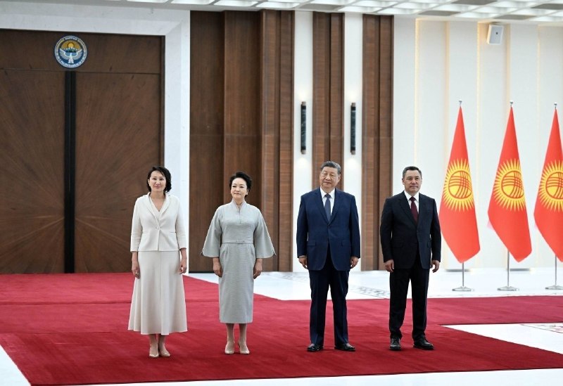 Chinese President Xi Jinping arrived in Kyrgyzstan on a state visit on August 30.